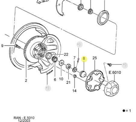 Tapa Graseria De Rueda Ford Ranger 95 96 97 1