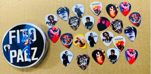 25 Fito Páez Special Guitar Picks Double-Sided Assorted + Gift Tin 0