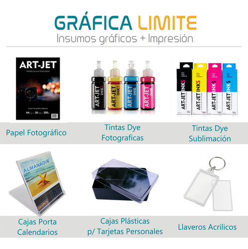 GRÁFICA LÍMITE Zip Calendar Box Acrylic Plastic Souvenir Pack of 20 3