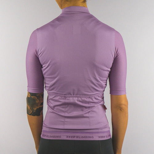 Women's Cycling Jersey Lilac Boreal Violet Keep Klimbing KK 3