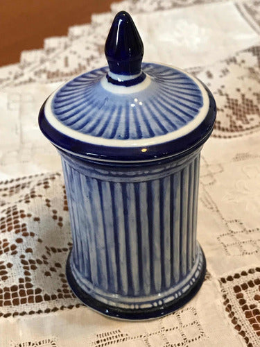 Elesva Delft Porcelain Toothpick Holder - Very Antique 4