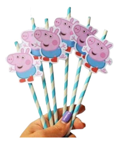 Focus Peppa Pig Personalized Straws X10 0