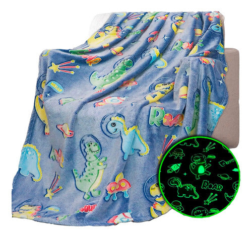 Mnl Luminous Polar Blanket for Kids that Glows in the Dark 0