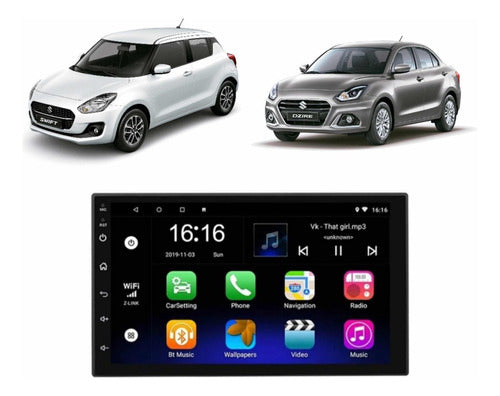 Radio Multimedia Android Swift Dzire New Wifi Cam Instalada 0