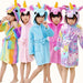 Children's Unicorn Plush Flannel Pajama Bathrobe ® Rainbow Star Unicorns 2