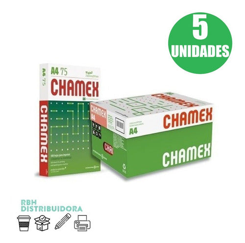 Chamex Premium A4 75 Gr Caja X5 Papel Alta Calidad 2