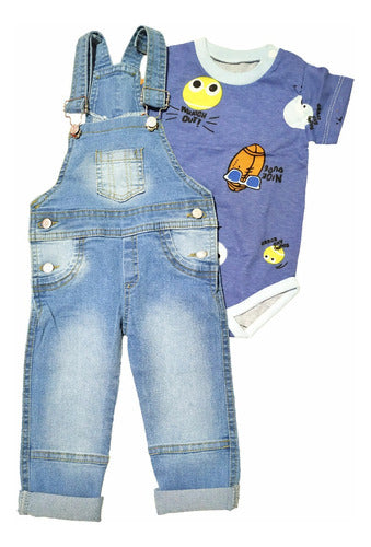 Jean Overalls for Baby 1-3 Years Unisex Stretchy, by Nildé.baby 10