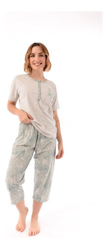 Lumiere Pijama Manga Corta Capri Algodón 0