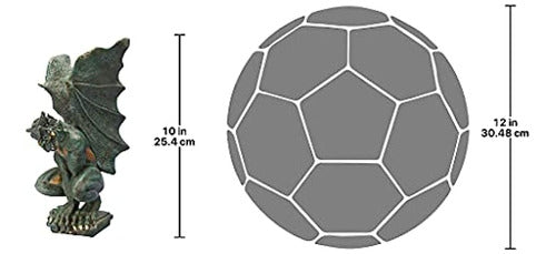 Design Toscano Pd1570 Talismán, Gárgola Del Eclipse Estatua, 2