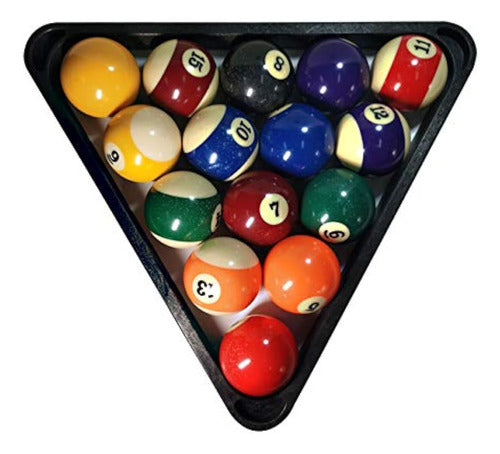 Baliken Triangular Pool Ball Rack with 8 and 9 Balls 0