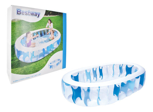 Piscina Inflable Elíptica Infantil Transparente Bestway 1