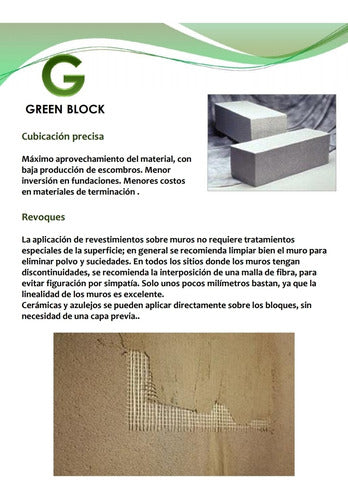 Green Block Cellular Concrete Bricks No Brimax X Pallet 6