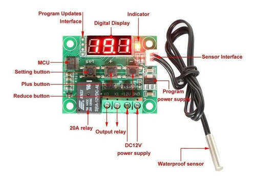 Control De Temperatura Termostato Frio Calor Switch Termico 5