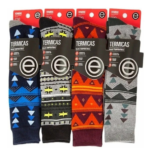 Men's Ski High Thermal 3/4 Socks Element Pack of 6 2