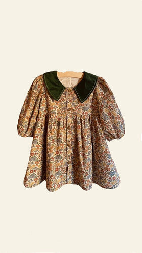 Floral Dress with Corduroy for Babies 0