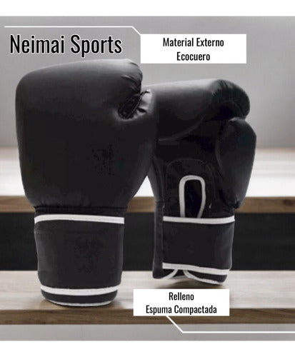 Neimai Sports Boxing Gloves 12/14 Oz. MMA Kick PU National 1