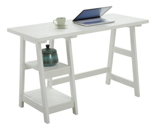 Convenience Concepts Designs2go Trestle Desk White 1