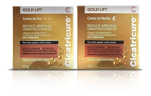 Cicatricure Gold Lift Anti-Aging Cream Day + Night Combo 50g 0