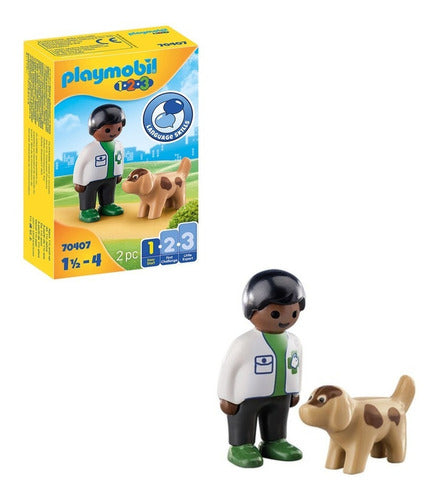 Playmobil 70407 Line 1 2 3 Veterinarian with Dog 0