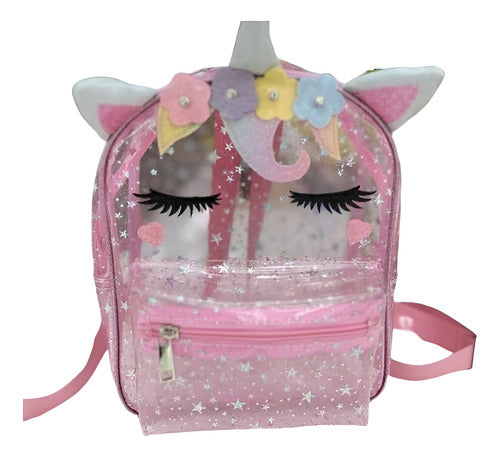 Universo Hobby Unicorn Plush Backpack PVC Kids School 3D 0