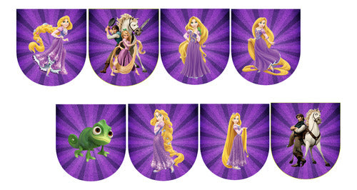 My Sol Kit Cumple Rapunzel Adorno Torta Banderin Toppers Cupcakes 1