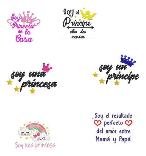 Matrices Para Maquinas Bordadoras Frases Nene Nena Princesa 0