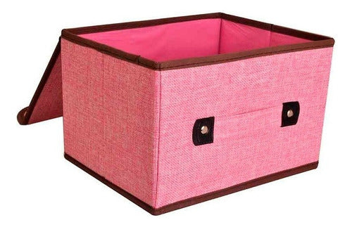 Home Basics Cotton Organizer Box with Lid 2