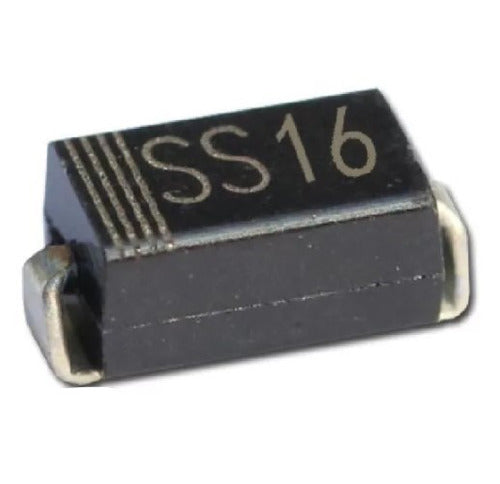 Pack X 5 Diodo Schottky Sr160 Ss16 Ss 16 1a 60v Smd Sma 0