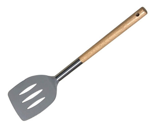 Hudson Kitchen Slotted Spatula with Wooden Handle 0