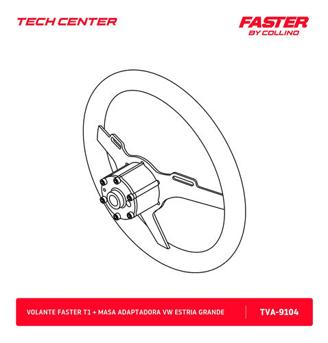 Faster by Collino Perforated Steering Wheel + VW Large Spline Hub 7