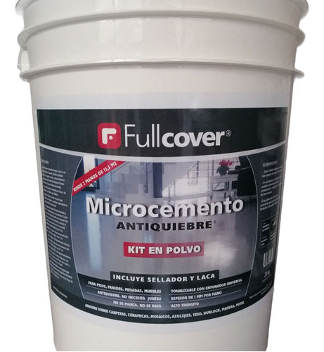 Full Cover Microcemento 12m2 Antiquiebre Tonalizable Pisos Y Paredes 1