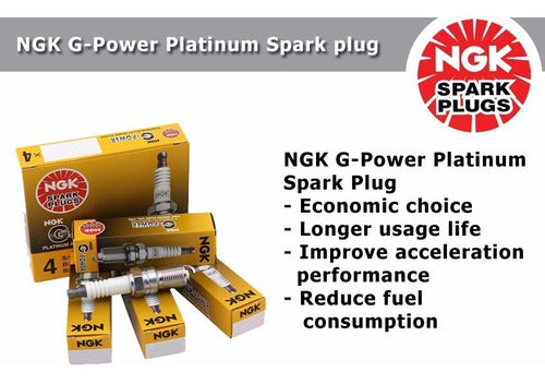 NGK Competition Platinum G-Power Spark Plug for Fiat Palio Adventure 1.4 3