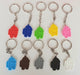 4 Custom Name Keychains Plastic 3D Gift Souvenir Set 5