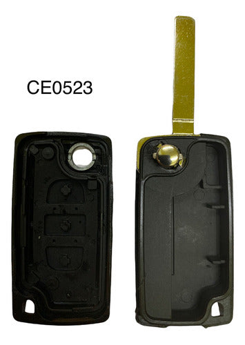 Car Key Case + 2-Button Key Map VA2 S/ Battery Holder CE0523 2