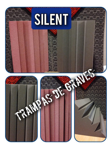 Silent Trampas De Graves Acústicas Esquineros Gris 1