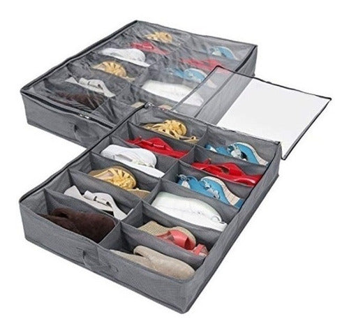 Que Paquete! Under Bed Shoe Organizer 71x56x14cm 6