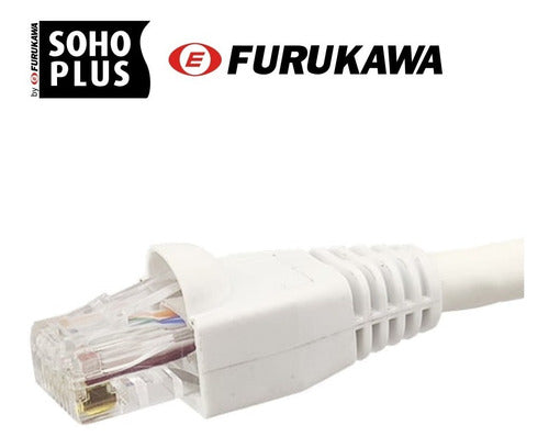 Kit 10 Un Cabo De Rede 5m Cat6 Furukawa Rj45 Branco Gigabit 2