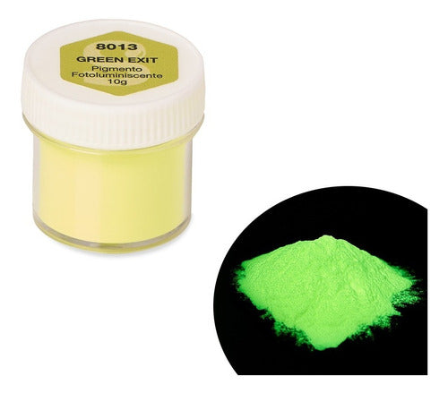 Servifibras Fluorescent Phosphorescent Pigment Green for Resin 10 Grams 2