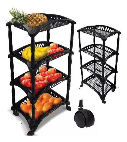 Generic Corner Organizer Plastic / 4-Tier Multi-Purpose Fruit Holder 0