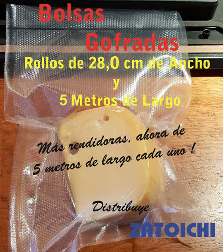 Rollos X2 Br2805 Bolsas Gofradas Envasadora Al Vacío 28cmx5m 2