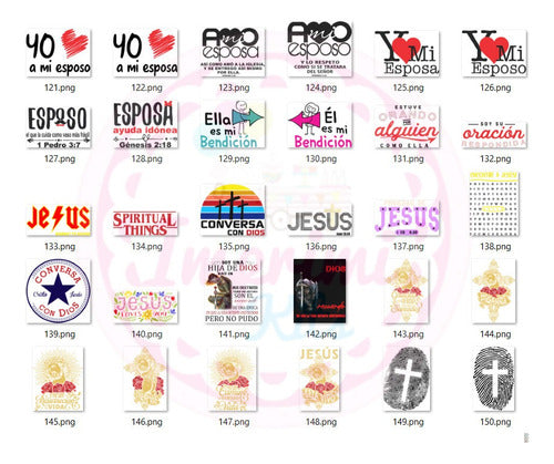 Pack Png Frases Religiosas Bíblicas Cristianas Sublimacion 4