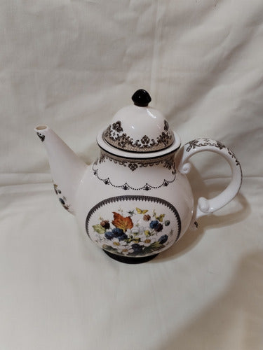 Elegante Muy Bonita Tetera De  Porcelana 0