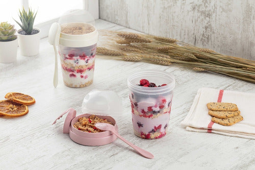 Vaso Yogurt Con Cuchara 11,5x9,8cm. Qlux Ideas 3