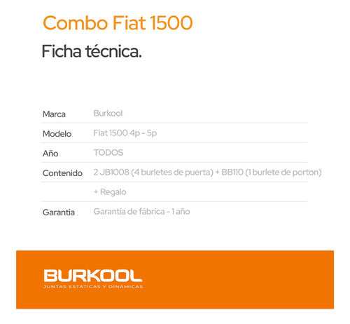 Door Burlets Kit Fiat 1500 + Gift - Kit Burletes De Puerta Y Baúl Fiat 1500  + Regalo
