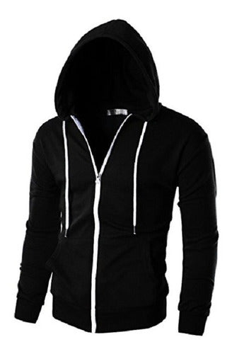 Men's Slim Fit Hoodie with Hood - Geo Clothes 0