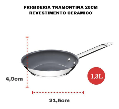 Frigideiras Inox Indução Fundo Triplo Antiaderent Tramontina 1