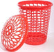 Reinforced Round Plastic Laundry Basket with Lid 0