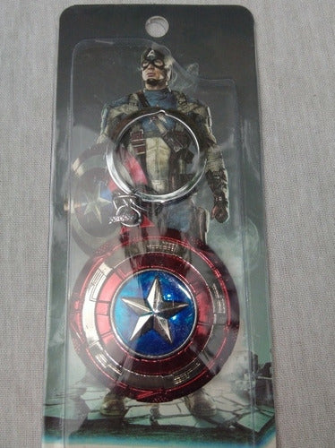 Captain America Metal Shield Keychain 1