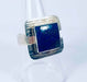 Inspira Joyas Square Ring in 925 Silver and Lapis Lazuli 6