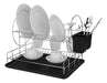 Crystal Rock Two-Tier Dish Drainer with Tray and Cutlery Holder 0